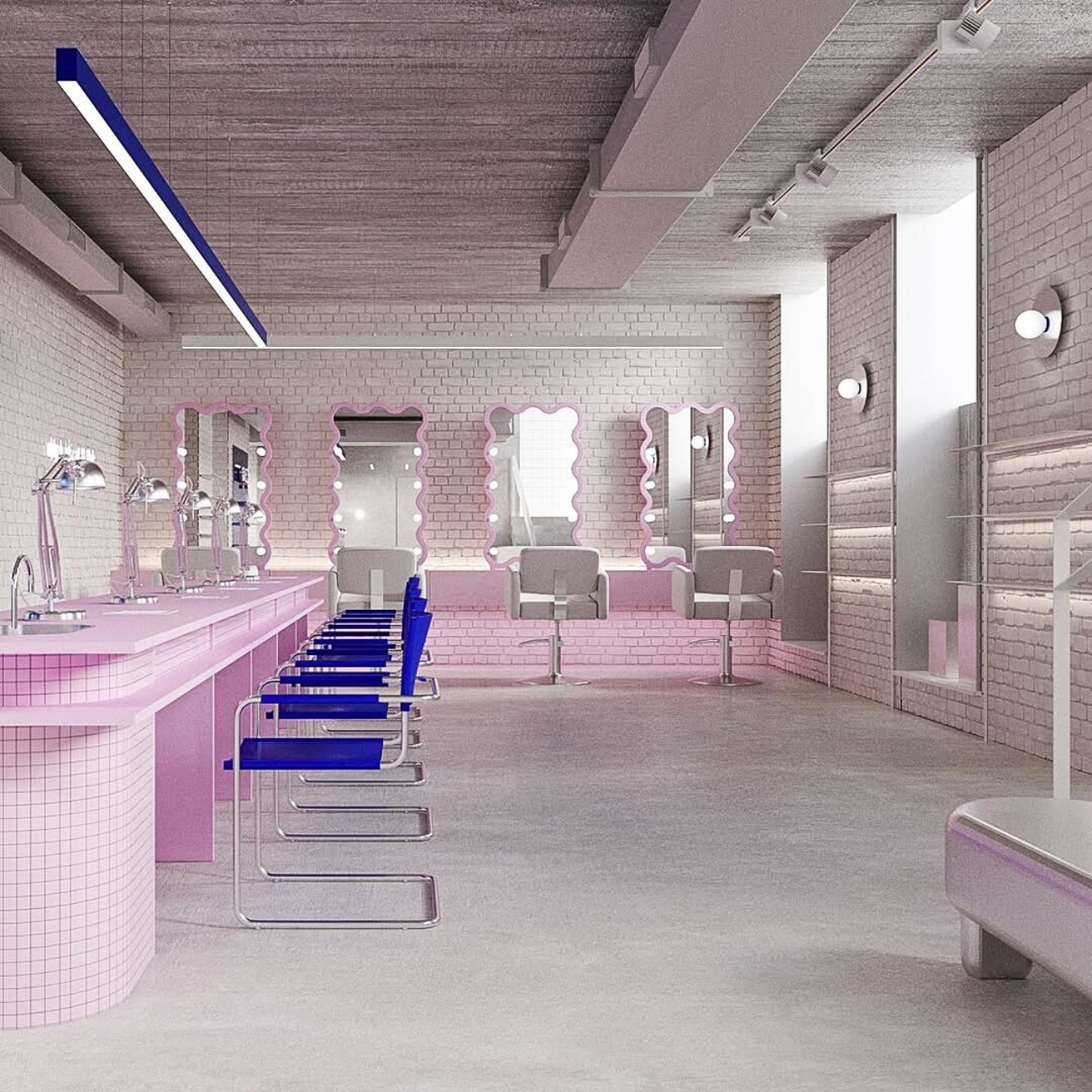 rozowe-lustro-scienne-falowane-do-salonu-fryzjerskiego