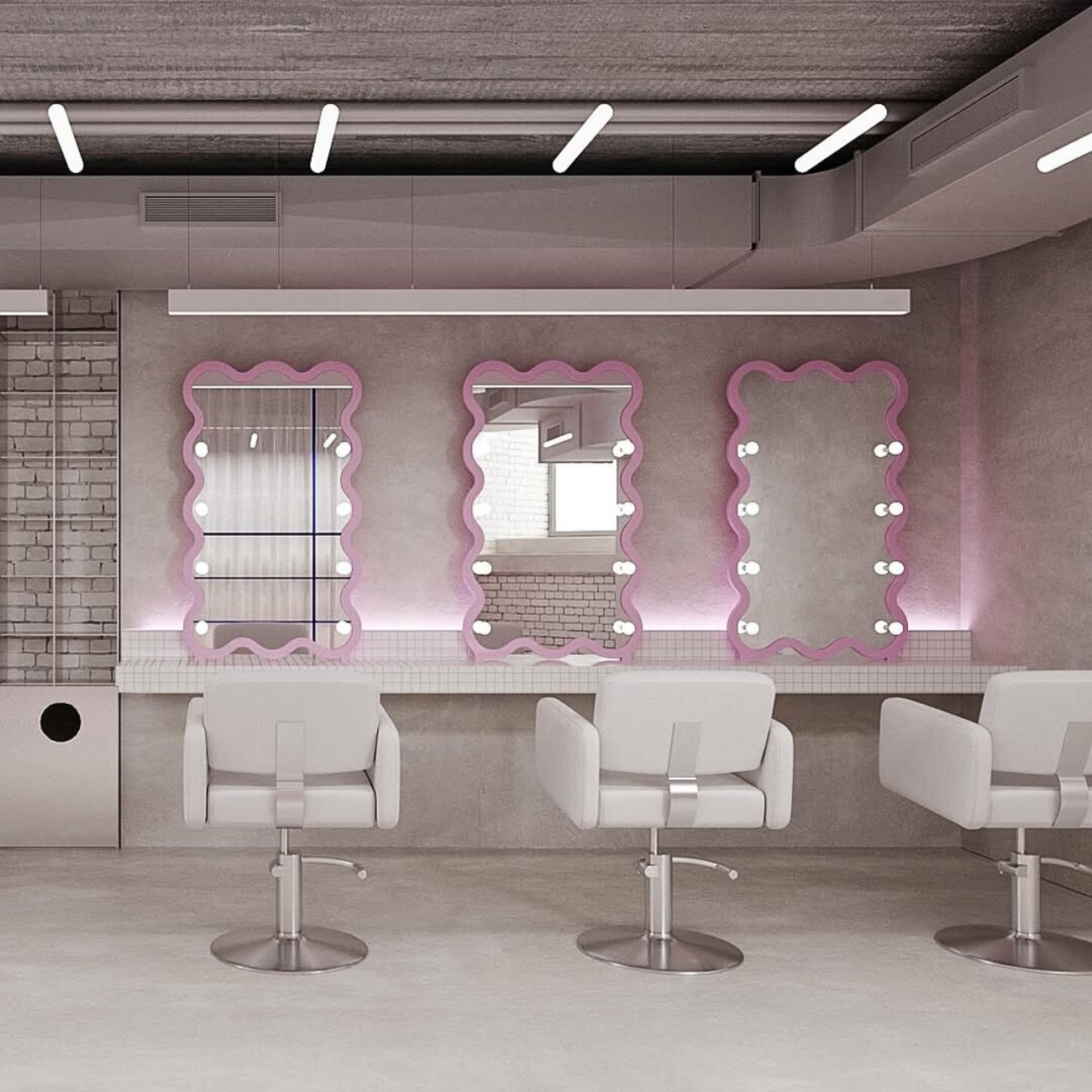 rozowe-lustro-scienne-falowane-do-salonu-fryzjerskiego