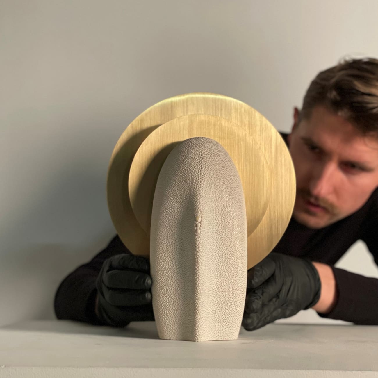 Mateusz Pałucki working on Mother of the Light in the studio