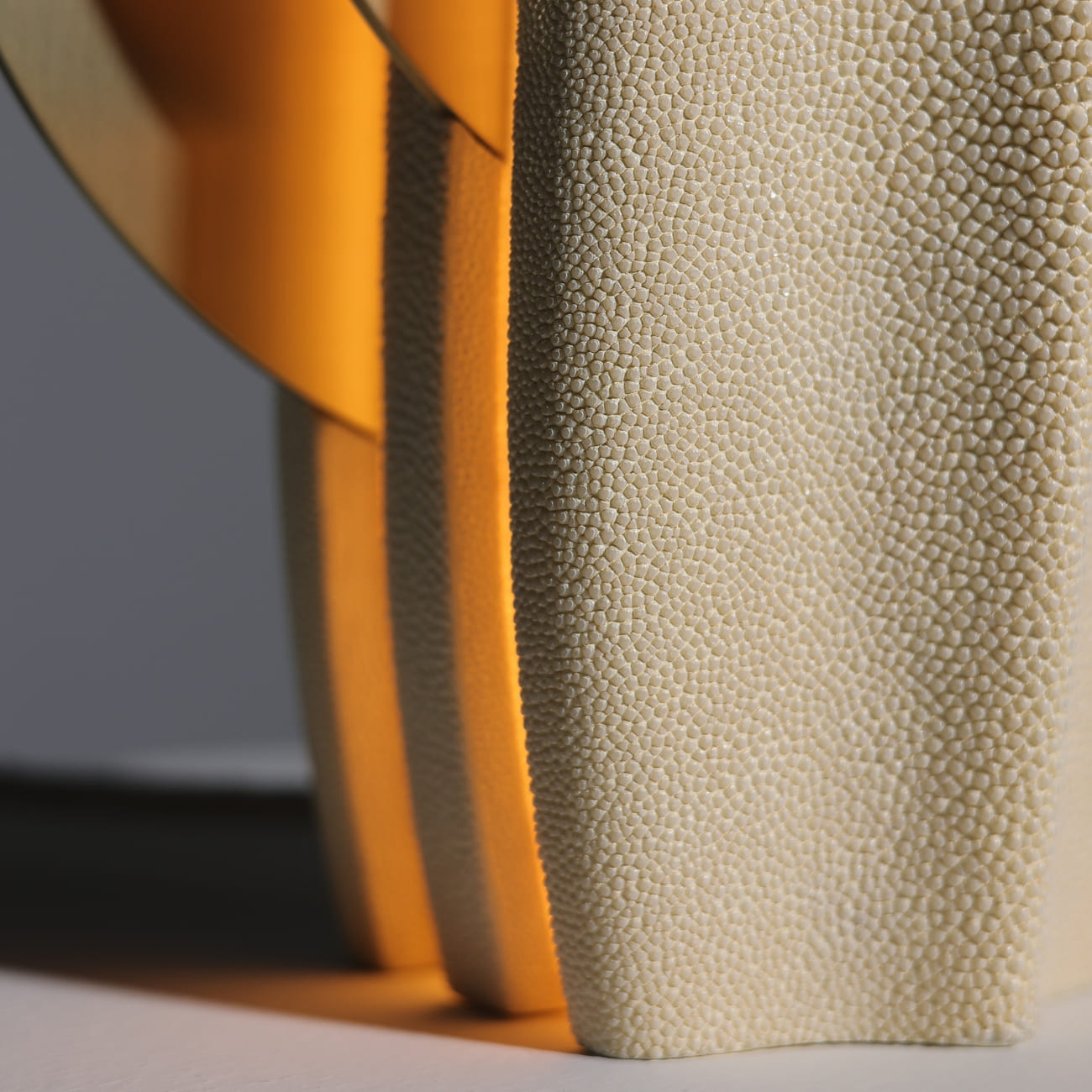 Hand-finished shagreen detail on Mother of the Light by Mateusz Pałucki