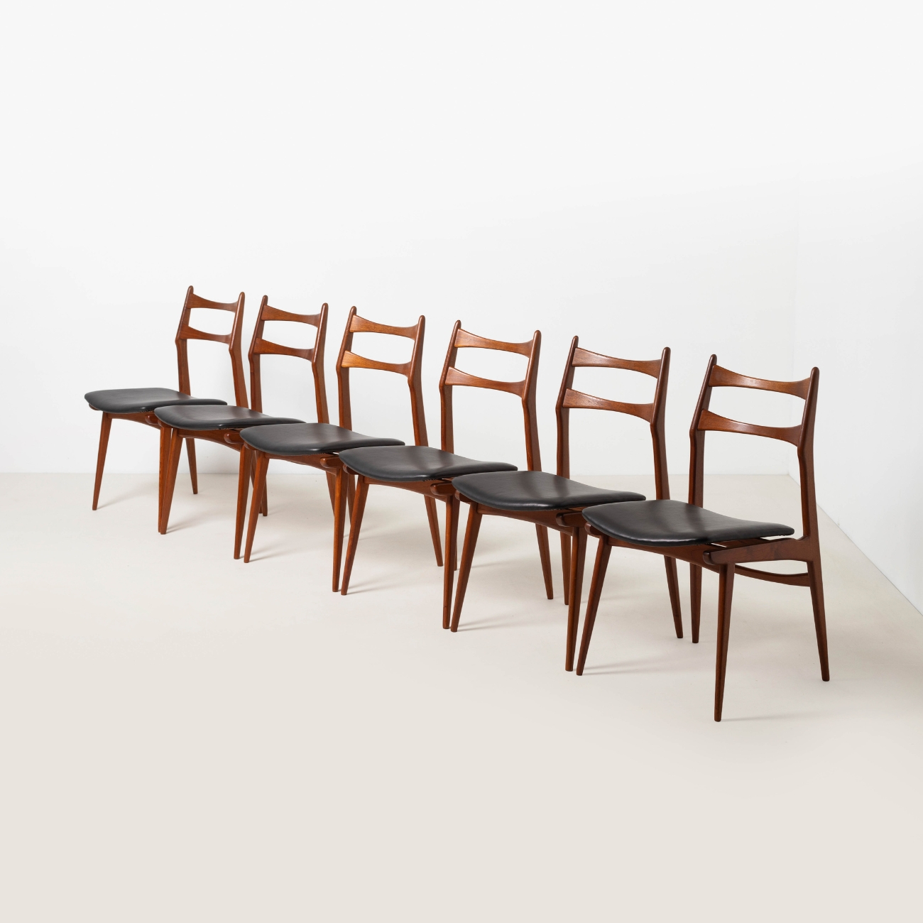 Set of six restored Habeo Boomerang dining chairs, Germany, 1960s.