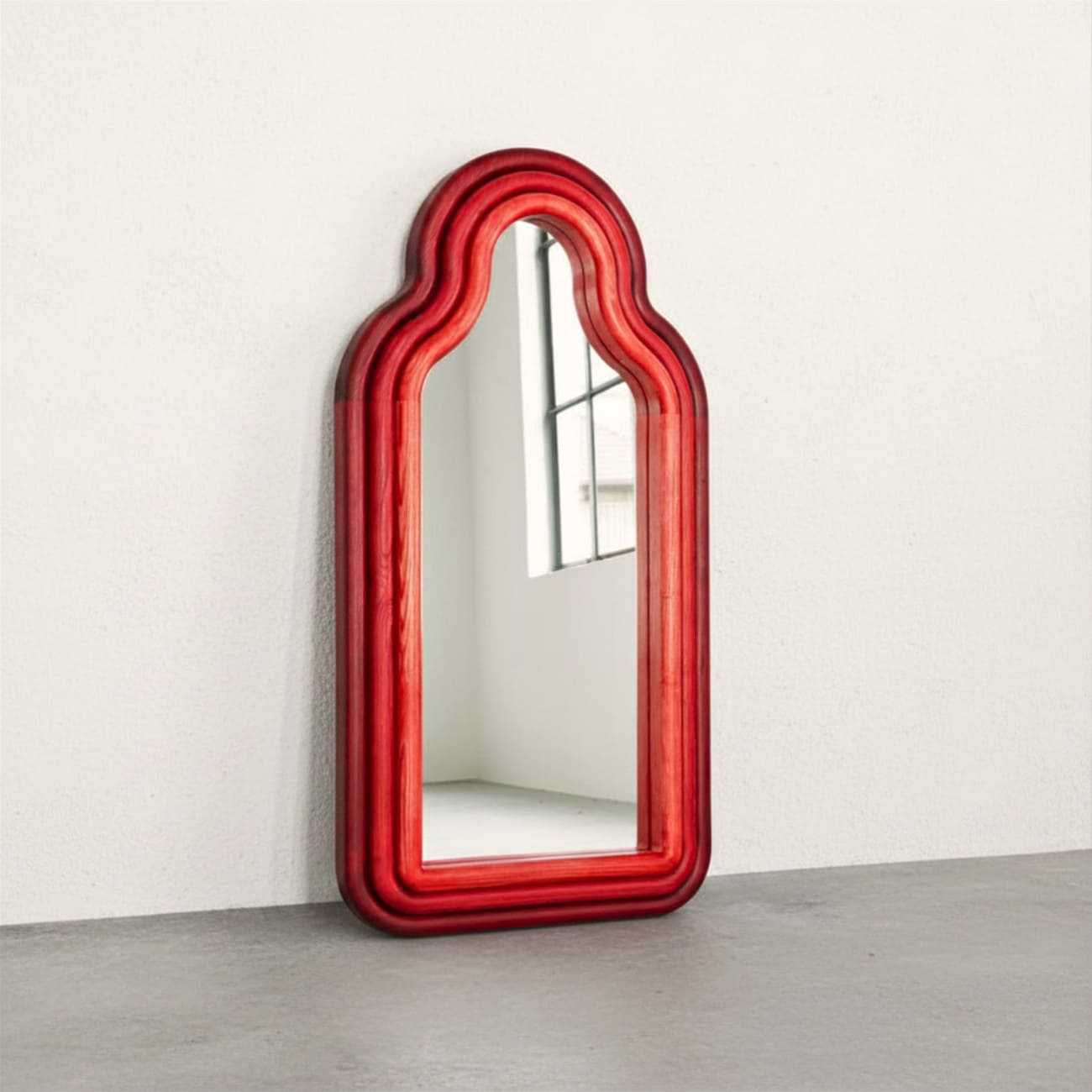 TRN Triple ash wood wall mirror by Pani Jurek presented by maybel, a curated destination for collectible design, functional art and contemporary craftsmanship.